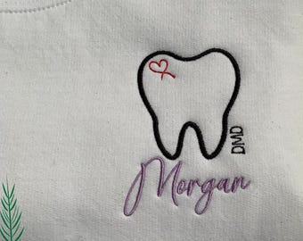 Dentist Sweatshirt, Personalized Dental Assistant Sweatshirt, Custom Dental Hygienist Crewneck, Gift For Her, Healthcare Pullover Gift