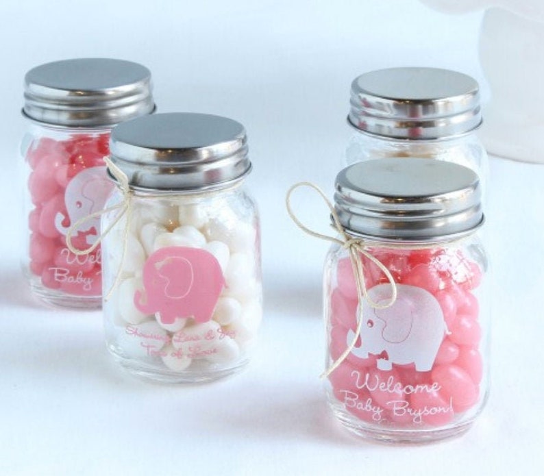 Personalized Baby Shower Mini Mason Jars Set Of 12 Etsy Personalized Baby Shower Mini Mason Jars Set Of 12 Etsy
