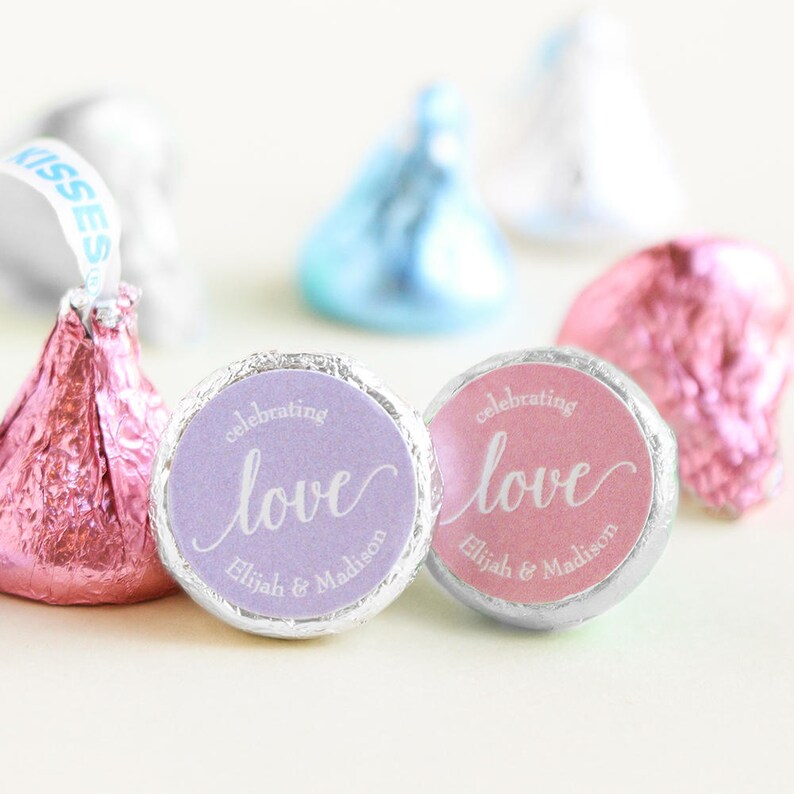 Personalized Wedding Hershey Kiss Favors Candy Wedding Etsy