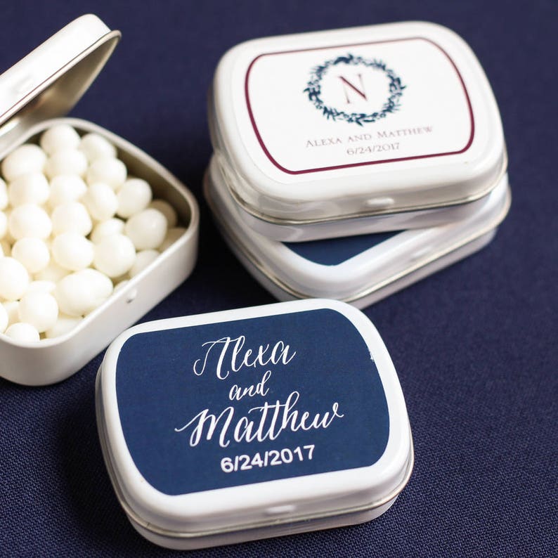 Personalized Wedding Mint Tin Favors Candy Wedding Favors Etsy