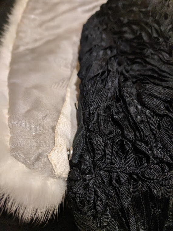 Stunning Formal Vintage Black Ribbon Textured Jac… - image 4