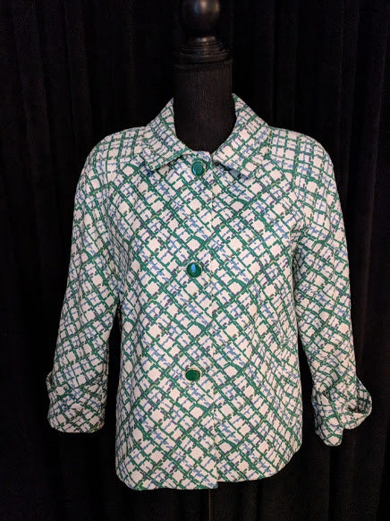 Vintage Checkered Plaid Button Up Jacket By Talbot