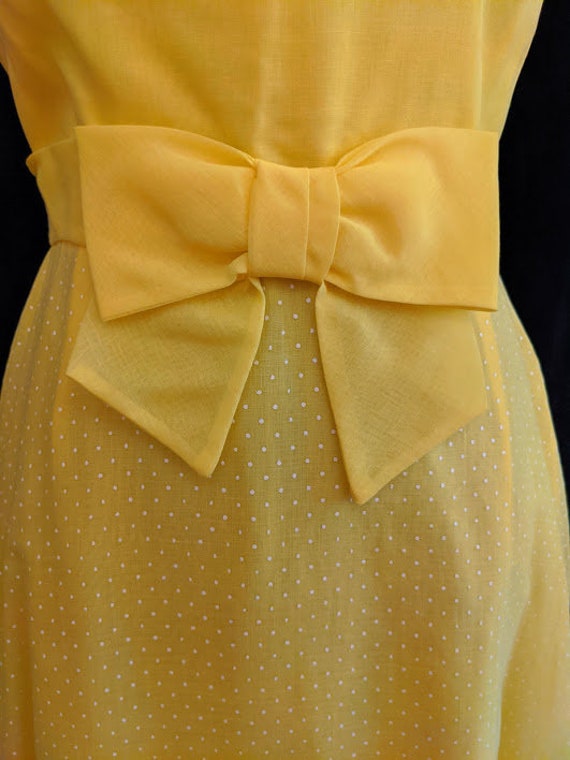 Vintage Yellow Maxi Dress By Miss Elliette Califo… - image 4