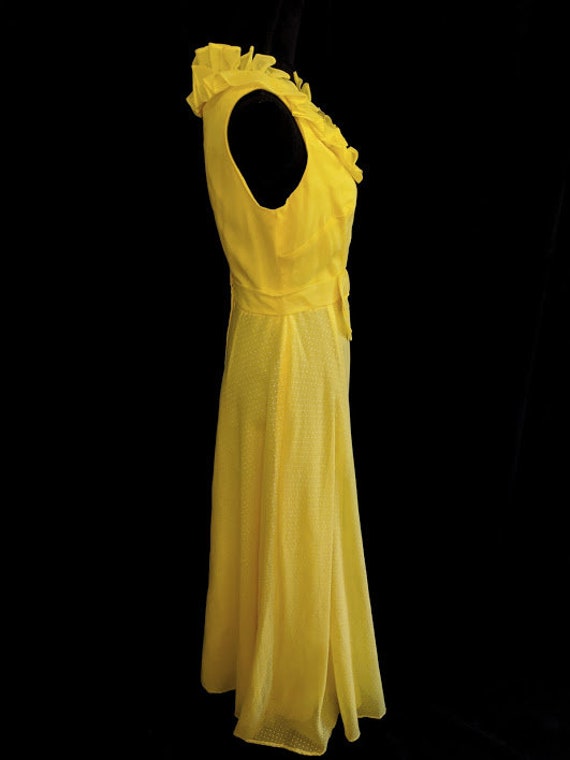 Vintage Yellow Maxi Dress By Miss Elliette Califo… - image 5