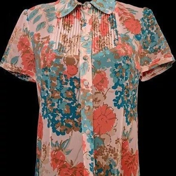 Spring Garden Perfect! Vintage Emma James Blouse-… - image 1