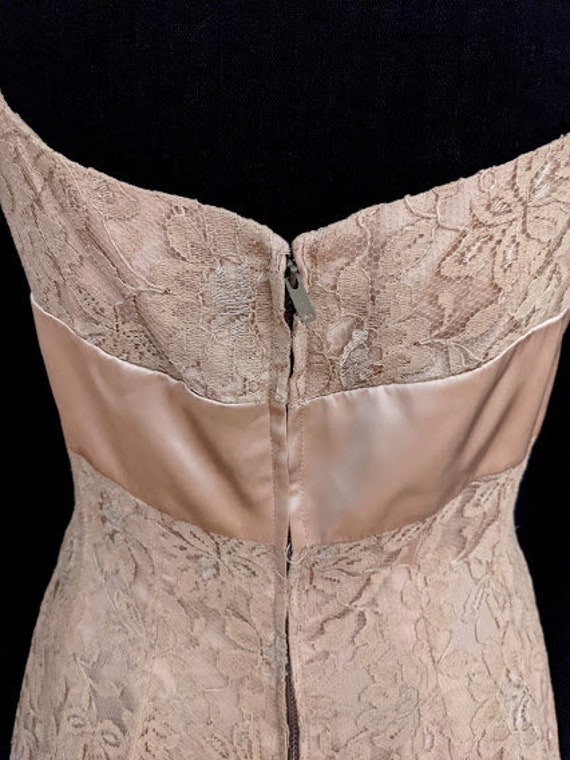 Vintage 1950's Beige Lace & Satin Special Occasio… - image 5