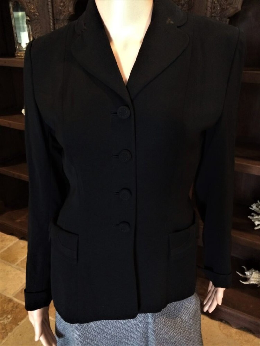 Beautifully Intricate Detailed Vintage Wool Jacket by Forstmann FREE ...
