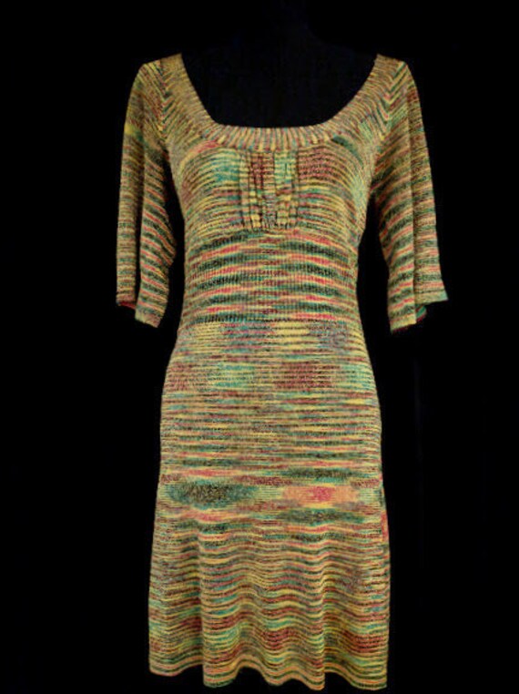 multi color sweater dress