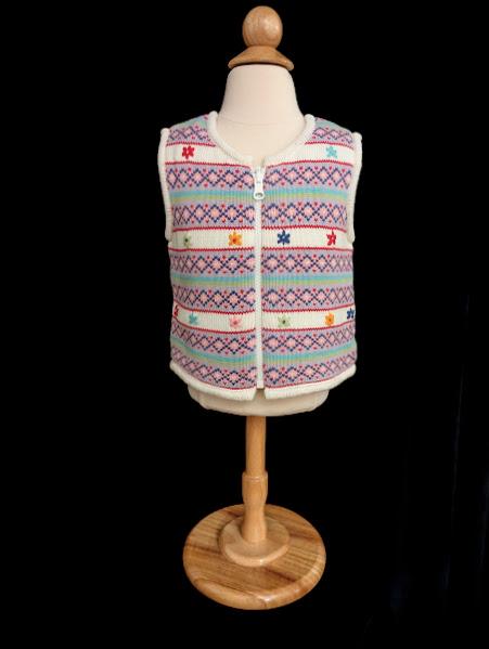 Robe Fille Gymboree Taille 6 - Rose, Gris, Bleu, Style Vest - 100% Coton - Occasion Très Bon état
