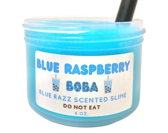 Blue Raspberry Boba Slime- Glossy Slime-Scented Slime-Best Selling Slime/Cloud9 Slimes/Therapeutic/ASMR