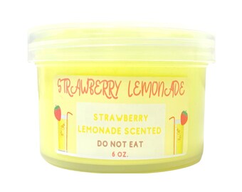 Strawberry Lemonade- Butter Slime-Scented Slime-Best Selling Slime/Cloud9 Slimes/Therapeutic/ASMR