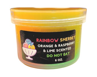 Rainbow Sherbet Slime-Slushy Slime-Scented Slime-Best Selling Slime/Cloud9 Slimes/Therapeutic/ASMR
