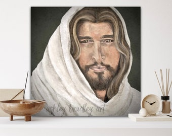 Jesus Portrait, Jesus Canvas Art, Jesus Canvas Print, Wall Art, Home Decor, Jesus Painting, Religious Art, Wall Decor