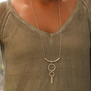 Geometric Necklace,Boho Statement Necklace,Statement Necklaces for Women,Silver Statement Necklace,Layering Necklaces,Womens Necklace