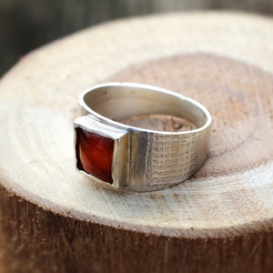 Carnelian Ring,Gemstone Ring,Sterling Silver Rings,Gem Jewelry,Fashion Jewelry,Gift Jewelry,Cocktail Rings,925 Ring,Christmas Gift image 2