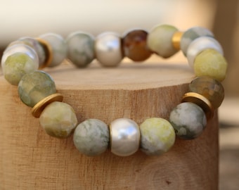 Agate Bracelet,Gemstone Bracelet,Bead Bracelets for Women,Fashion Jewelry,Gift Jewelry,Gifts for Her,Handmade Bracelet,Mother's Day Sale