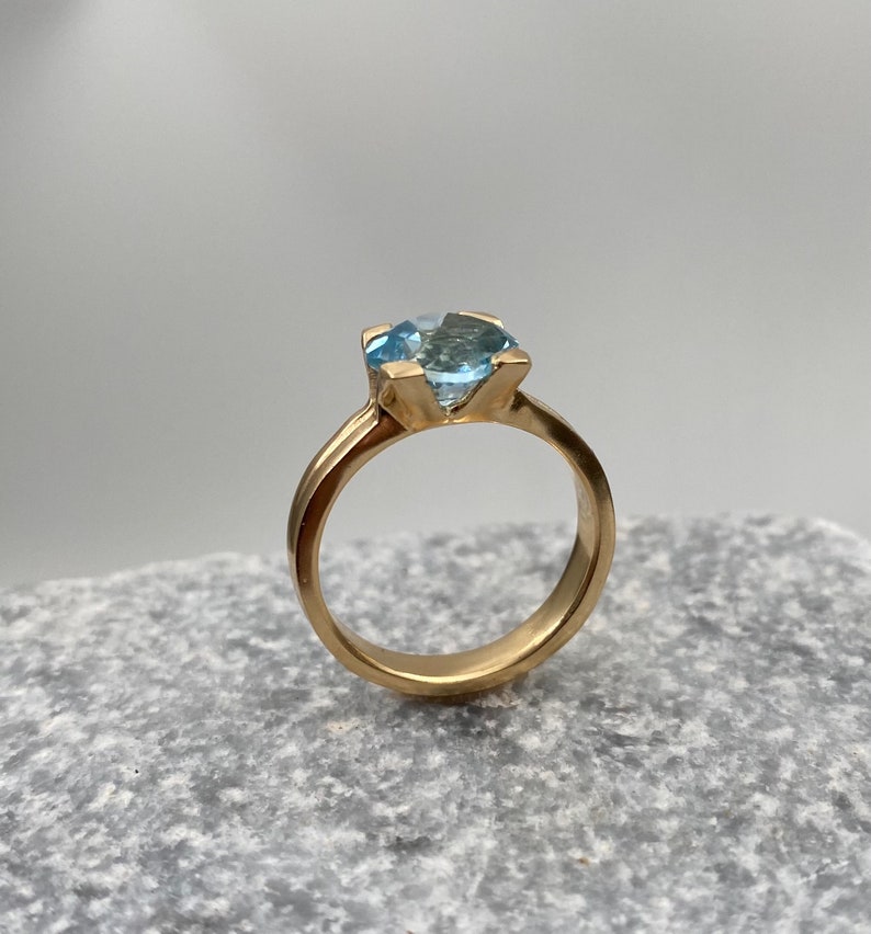 Blue Topaz Ring,Topaz Birthstone Ring,Bday Gifts for Women,Stone Ring,November Birthstone,Wedding Rings for Women,Engagement Ring zdjęcie 6