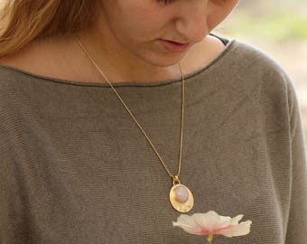 Gemstone Necklaces for Women, Rose Quartz Necklace, Rose Quartz Pendant Necklace, Pendant Necklace for Women, Handmade Necklace