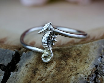 Seahorse Ring,Silver Rings,Cute Rings,Unique Ring,Stacking Rings,Ocean Ring,Fashion Jewelry,Everyday Rings,Vintage Ring,Gifts for Women