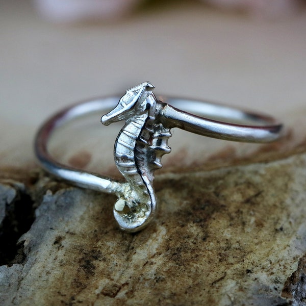 Seahorse Ring,Silver Rings,Cute Rings,Unique Ring,Stacking Rings,Ocean Ring,Fashion Jewelry,Everyday Rings,Vintage Ring,Gifts for Women