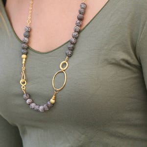 Bead Necklace for Women,Gemstone Necklace,Jasper Necklace,Handmade Necklace,Necklaces for Women,Gem Necklace,Gold Necklace,Fashion Jewelry