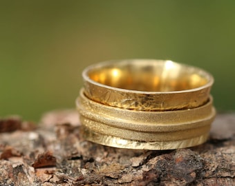 Spinner Ring, 14k Gold Ringe für Frauen, Eheringe für Frauen, lässige Ringe, Versprechen Ring, Goldring, Geburtstagsgeschenke für Frauen, Geschenke für sie