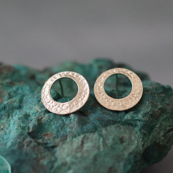 925スターリングシルバーのテクスチャードサークルリンクブレスレット7.5インチファンシーファインジュエリーギフト用女性