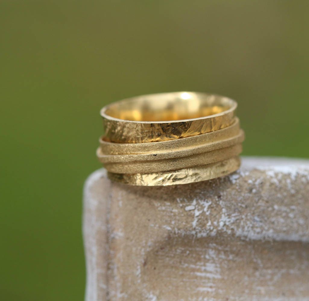 Gold Wedding Rings for Womenthick Gold Ringgold Engagement - Etsy