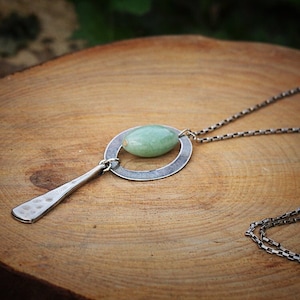 Aventurine Bohemian Long Pendant Necklace for Women - Unique Gift