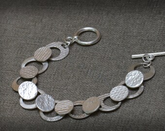 Silver Bracelets,Chunky Bracelet,Womens Bracelet,Unique Bracelets,Everyday Bracelet,Link Bracelet,Fashion Jewelry,Womens Jewelry