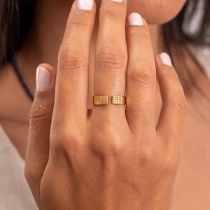Open Ring Gold,Gold Rings For Women,Minimalist Jewelry,Boho Rings,Ring Accessories,Statement Ring,Handmade Band Rings,Unisex Ring