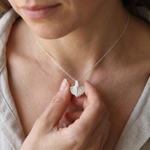 Sterling Silver Sweet Potato Leaf Necklace • Handmade Tiny Botanical Pendant • Minimalist Nature Jewelry