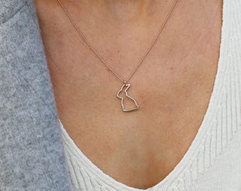 Collana Coniglio In Argento 925 | Ciondolo Con Zirconi | Regalo Donna E Ragazza | Gioiello Delicato