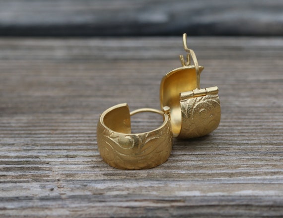 Buy Gold Hoop Earrings thick Hoop Earrings 14k Hoop Earrings