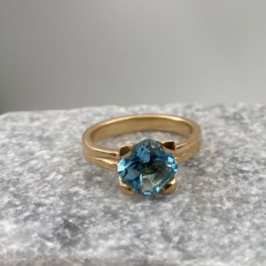 Blue Topaz Ring,Topaz Birthstone Ring,Bday Gifts for Women,Stone Ring,November Birthstone,Wedding Rings for Women,Engagement Ring zdjęcie 7