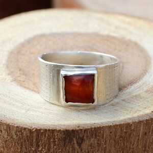 Carnelian Ring,Gemstone Ring,Sterling Silver Rings,Gem Jewelry,Fashion Jewelry,Gift Jewelry,Cocktail Rings,925 Ring,Christmas Gift image 4