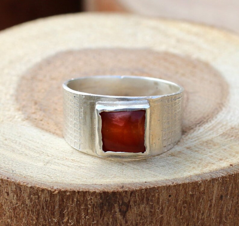 Carnelian Ring,Gemstone Ring,Sterling Silver Rings,Gem Jewelry,Fashion Jewelry,Gift Jewelry,Cocktail Rings,925 Ring,Christmas Gift image 4