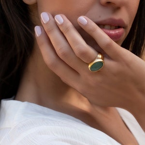 Green Aventurine Rain, Boho Ring For Women, gold Ring ,avanturine Statement Ring, Handmade Jewelry, Fashion Rings ,Mother's Day Sale