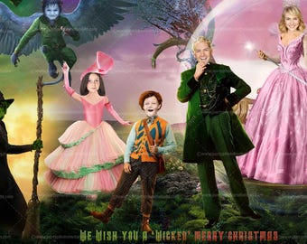 Wizard of Oz Christmas Card: Custom Faces on Classic Characters