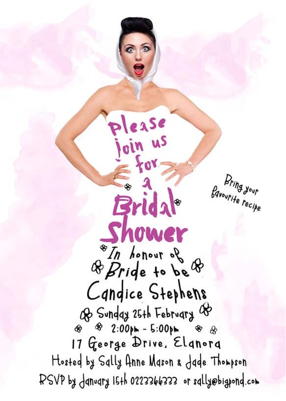 Bridal shower invitation, 27 dresses PHOTO bridal shower invitation, 27 dresses parody, funny bridal shower invitation, Il_570xn