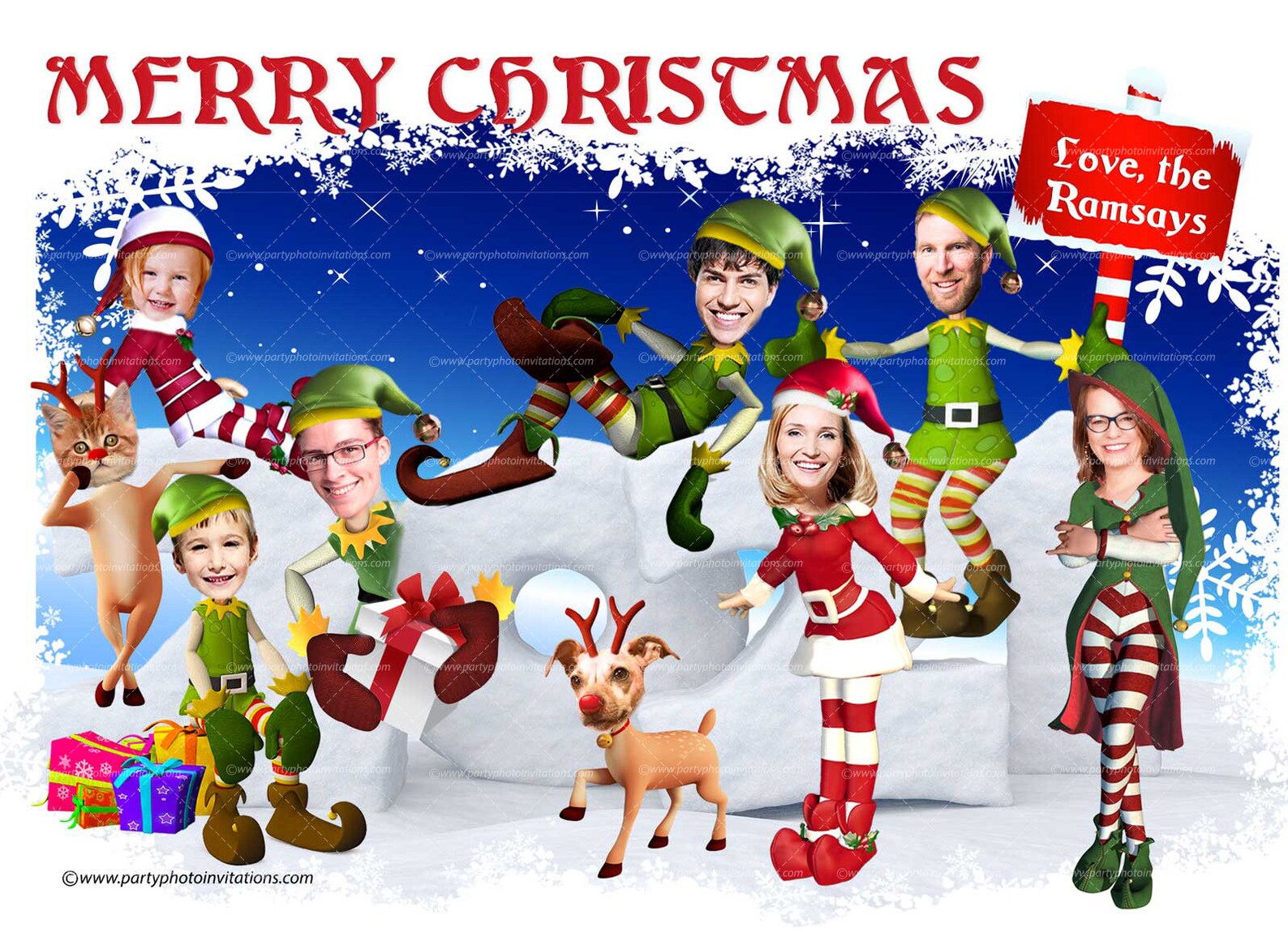 Funny Family Christmas Card Family Photo Christmas Card Etsy Funny Family Christmas Card