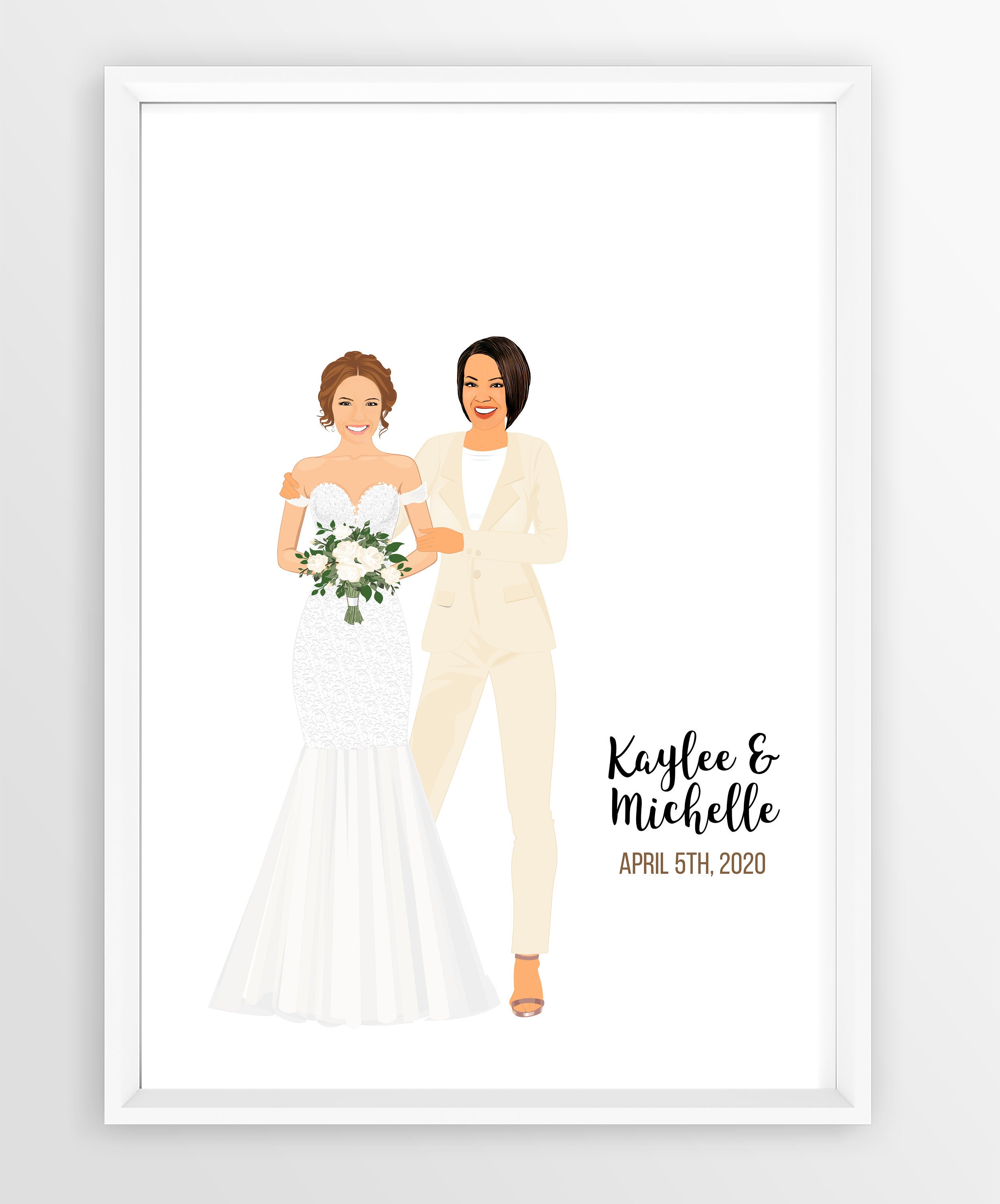 Lesbian Wedding Guest Book Alternative /two Brides Same picture picture