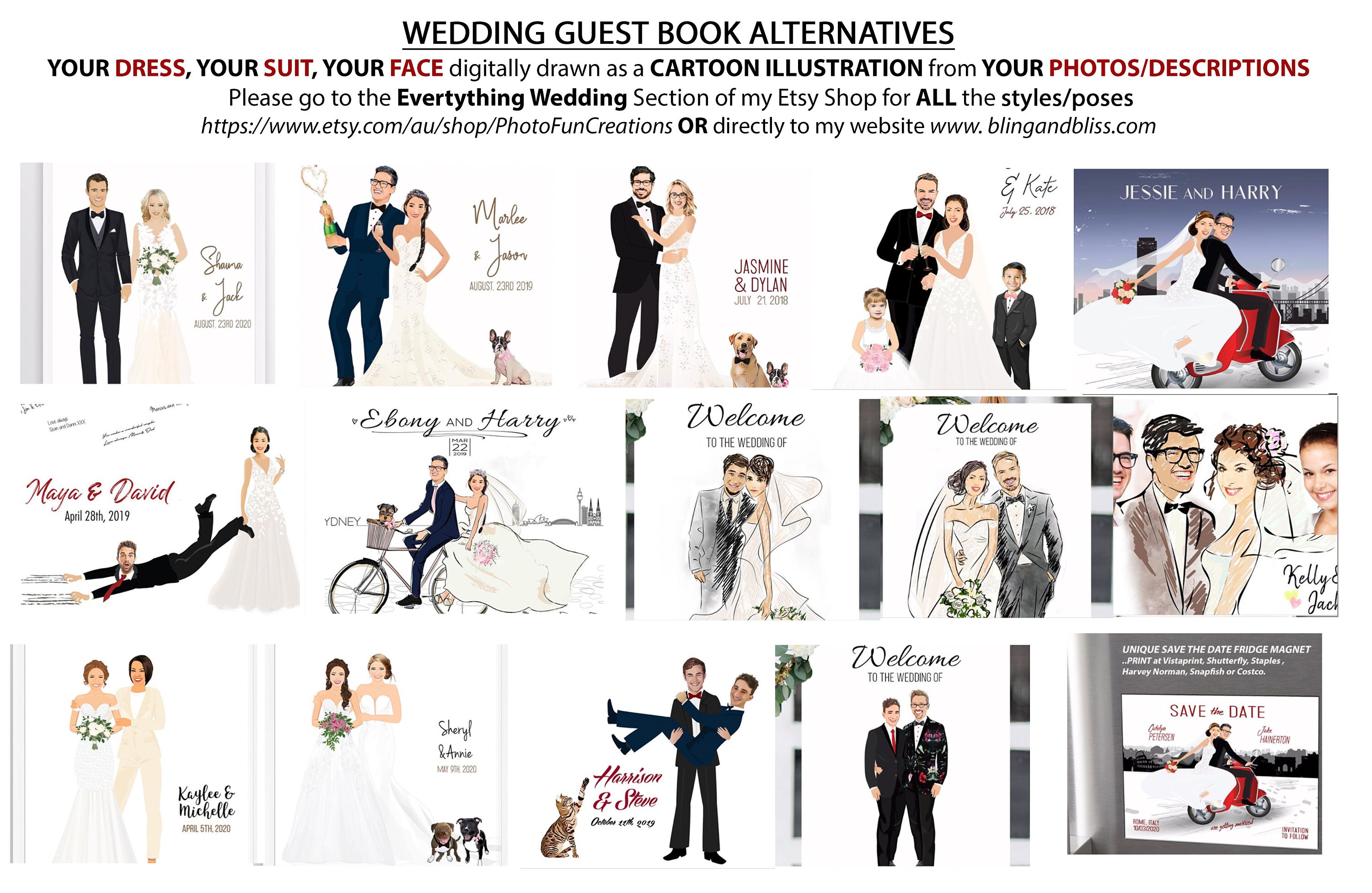 Funny Wedding Guest Book Sign With Bride Dragging Groom Funny Etsy