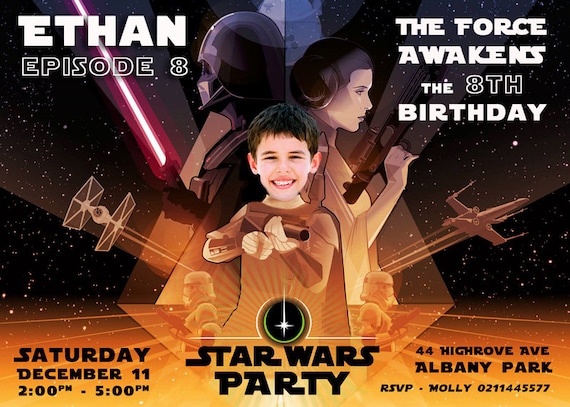 Storm Trooper Star Wars Invitation, Force Awakens Birthday Invite, Star Wars Birthday The Force Awakens Invitation, Finn the Storm Trooper Il_570xn