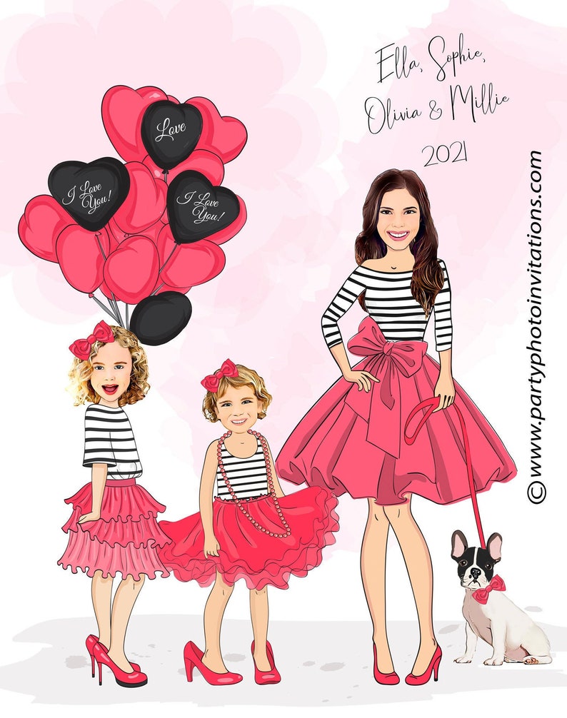 Personalized Mother and Daughter Wall Art Gift for Mommum & Etsy