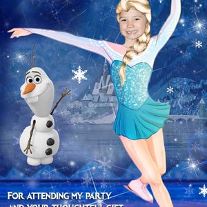 ice-skating invitation, girls ice-skating party, ice-skating,Your girl ice-Skating,Girl party image 2