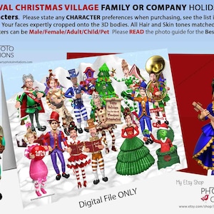 Cartão de Natal personalizado da empresa, Vila medieval de Natal, Penteados coloridos para o feriado, Elfos de Natal, Cartão de Natal com fotos engraçadas - até 20
