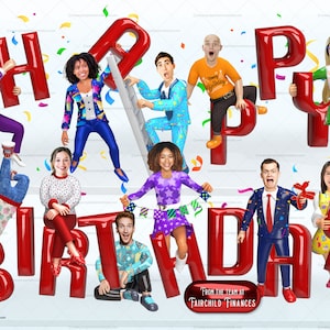 Cartão de empresa de aniversário de grupo, cartão de família divertido de aniversário, feliz aniversário bobo, cartão de aniversário engraçado, feliz aniversário personalizado, feliz aniversário corporativo