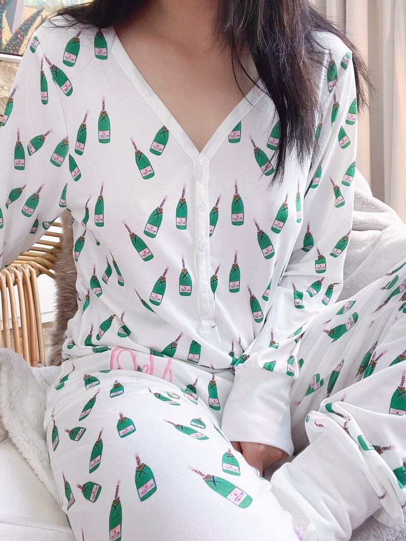 Bridesmaid Pajamas Cotton Long Pajama Set Bridesmaid Gift Etsy