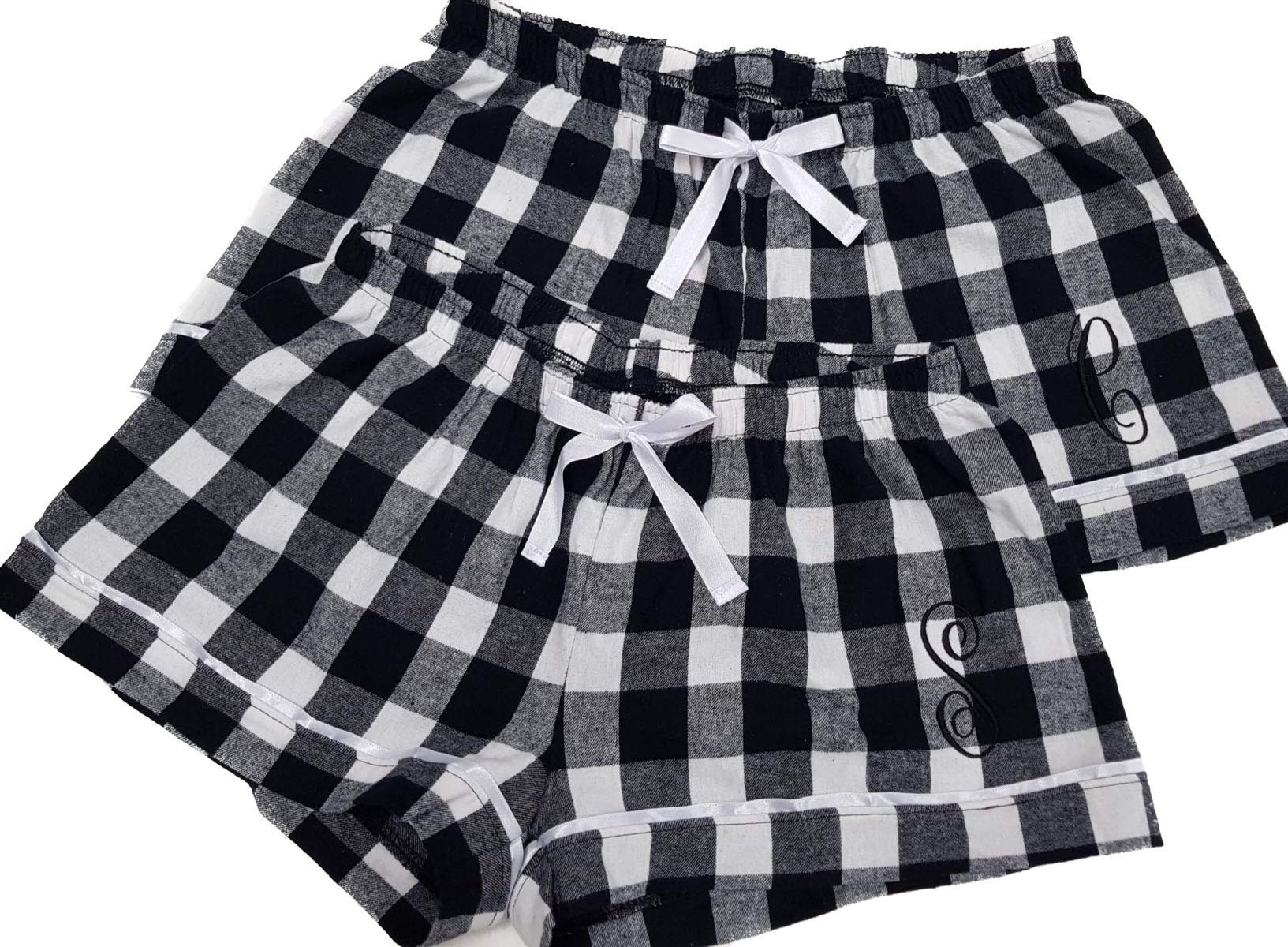 Stripe Accent Monogram Pajama Shorts - Ready-to-Wear